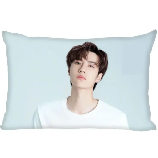 The Untamed Custom Wang Yibo Pillowcase – 35x45cm Rectangular Zippered Polyester Cotton Cover (Single-Sided Design) - Image 2