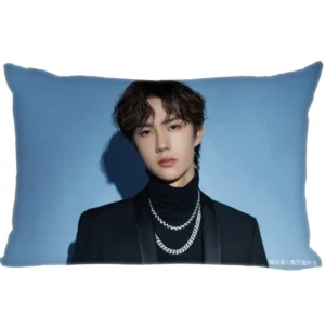The Untamed Custom Wang Yibo Pillowcase – 35x45cm Rectangular Zippered Polyester Cotton Cover (Single-Sided Design)
