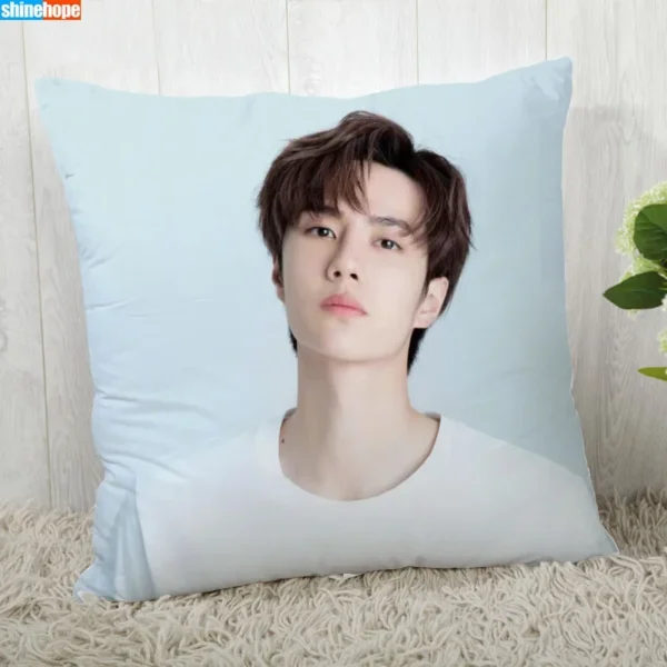 Custom Wang Yibo Pillow Cover – 45x45cm Modern Home Decorative Pillowcase