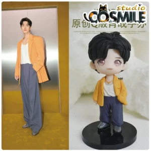 Handcrafted Zang Hai Zhuan Xiao Zhan Figure – The Untamed Ancient Costume Orange Suit | Collectible Figurine Toy Model Gift