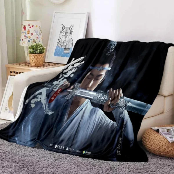 Petition Order Drama The Untamed Soft Throw Blanket – Xiao Zhan & Wang Yibo Cartoon Printed Bedspread for Sofa, Bed, or Gift - Image 2