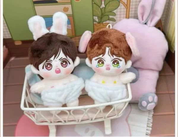 10cm Xiao Zhan & Wang Yibo Plushie – Fierce Cry Rabbit & Pig Stuffed Doll | Cute Idol Star Cosplay Toy for Kids Gift - Image 2
