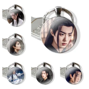 The Untamed Keychain – Wang Yibo & Xiao Zhan Handmade Glass Cabochon Key Ring | Chen Qing Ling Pendant Holder