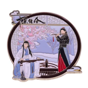 The Untamed Classic Poster Brooch – Lan Wangji & Wei Wuxian BL Pin | Chinese Drama Art Collectible