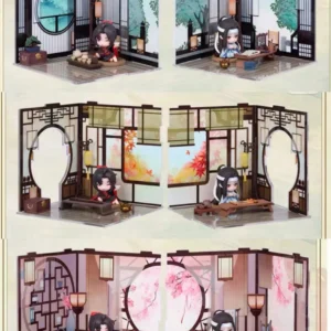 Mo Dao Zu Shi Action Figure Set – Wei Wuxian & Lan Wangji with Antique Bath Background Board Installation