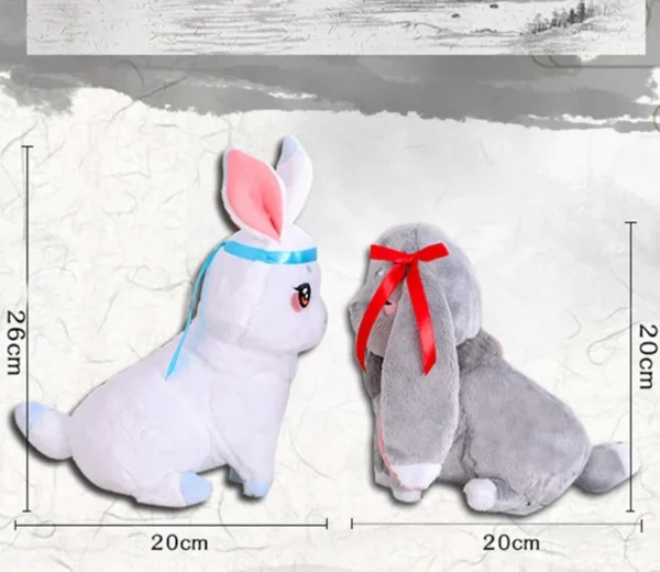 New Mo Dao Zu Shi Plush Doll – Wei Wuxian & Lan Wangji Rabbit Cosplay Toy | Cute Cartoon Embroidered Gift - Image 2