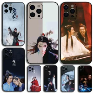 The Untamed Wang Yibo & Xiao Zhan Soft Black Phone Case – Compatible with iPhone 15, 14, 13, 12, 11, Pro, X, XS, Max, XR, Plus, Mini