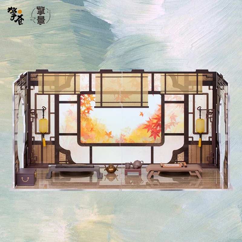 Mo Dao Zu Shi Action Figure Set – Wei Wuxian & Lan Wangji with Antique Bath Background Board Installation - Image 3