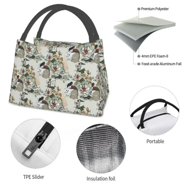 WangXian Lunch Bag – The Untamed Vintage Print Thermal Tote for School & Adults | Oxford Cooler Bag - Image 5