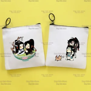 Mo Dao Zu Shi Graphic Coin Purse – Wei Wuxian & Lan Wangji Cute Cartoon Card Holder for Teenagers & Girls