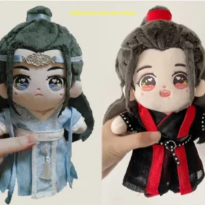 The Untamed Anime Throw Pillow – Cute Wei Wuxian & Lan Wangji Cartoon Figure | MDZS Cosplay Gift with Changeable Clothes