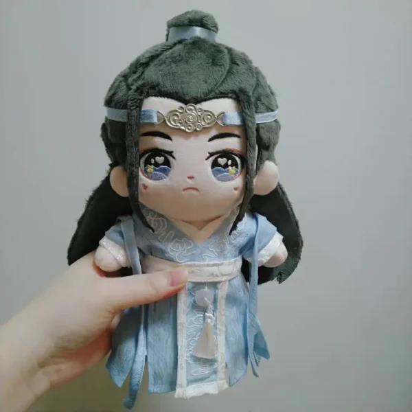The Untamed Anime Throw Pillow – Cute Wei Wuxian & Lan Wangji Cartoon Figure | MDZS Cosplay Gift with Changeable Clothes - Image 3
