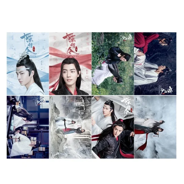 8-Piece The Untamed Chen Qing Ling Poster Set – Xiao Zhan & Wang Yibo Star Photo Wall Stickers for Home & Bar Decor - Image 5