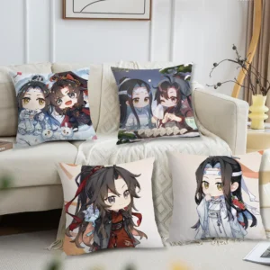 Cute Mo Dao Zu Shi Anime Pillow Cover – Soft Decorative Cushion Case