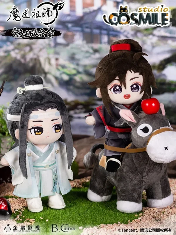 MDZS Plushie 20cm – Wei Wuxian & Lan Wangji Stuffed Plush Doll with Clothes, Mo Dao Zu Shi Toy!