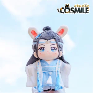 The Untamed Lan Wangji Wang Yibo Hanfu Plush Doll 20cm | Ancient Costume Immortal Kung Fu Plush Toy with Clothes & Accessories