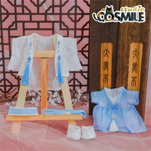 The Untamed Lan Wangji Wang Yibo Hanfu Plush Doll 20cm | Ancient Costume Immortal Kung Fu Plush Toy with Clothes & Accessories
