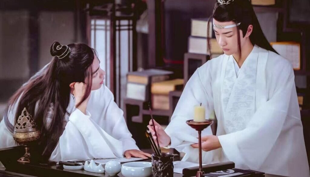 The Untamed drama still of Wei Wuxian and Lan Wangji