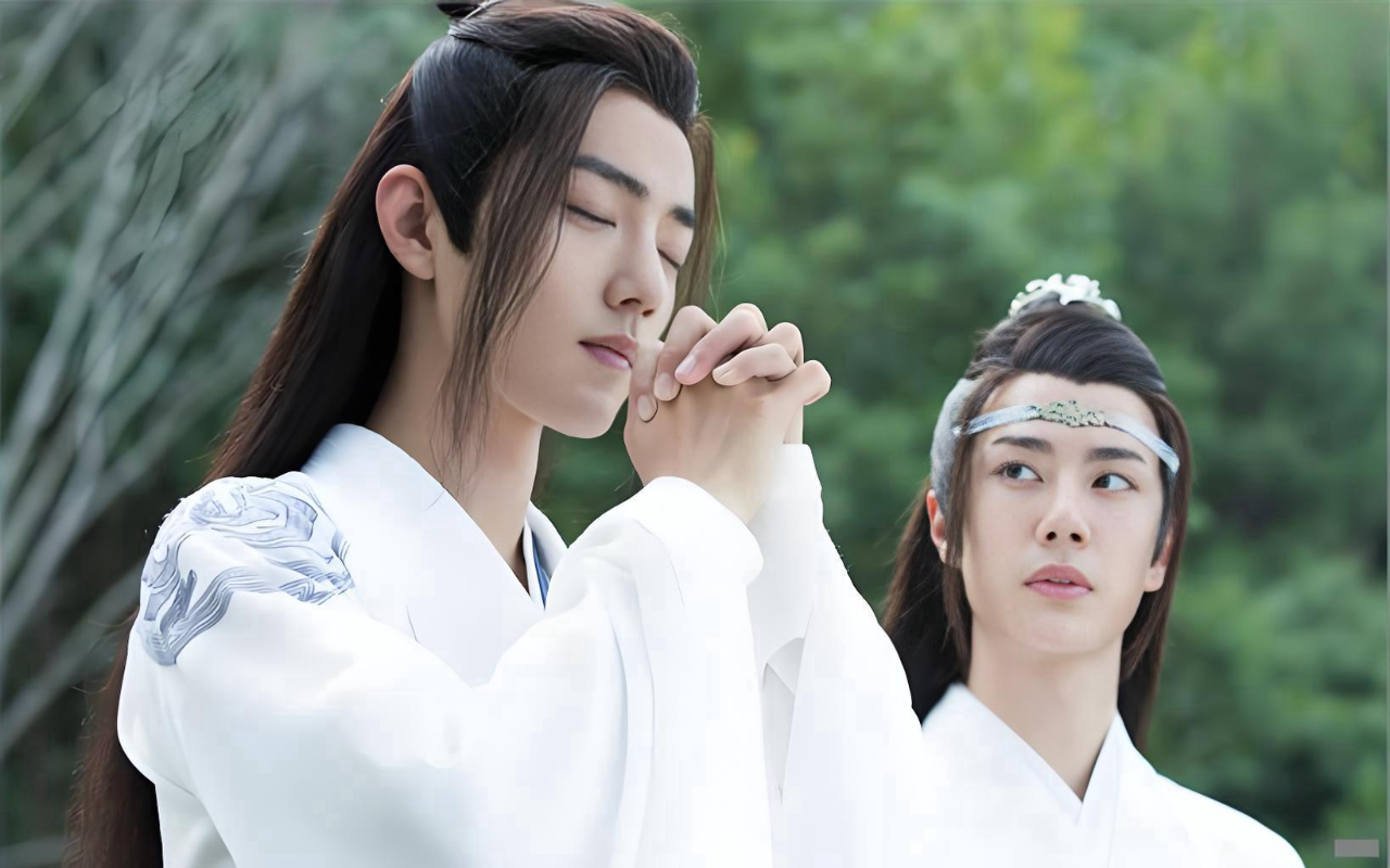 The Untamed cast behind the scenes during filming