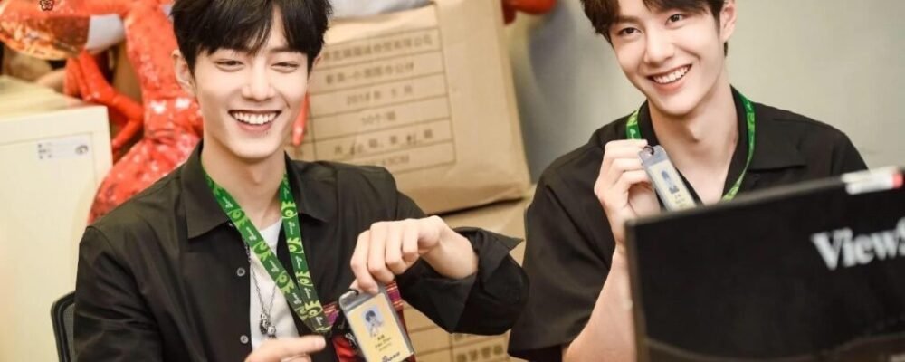 Screenshot of BJYX fan art edit showing emotional scene from The Untamed