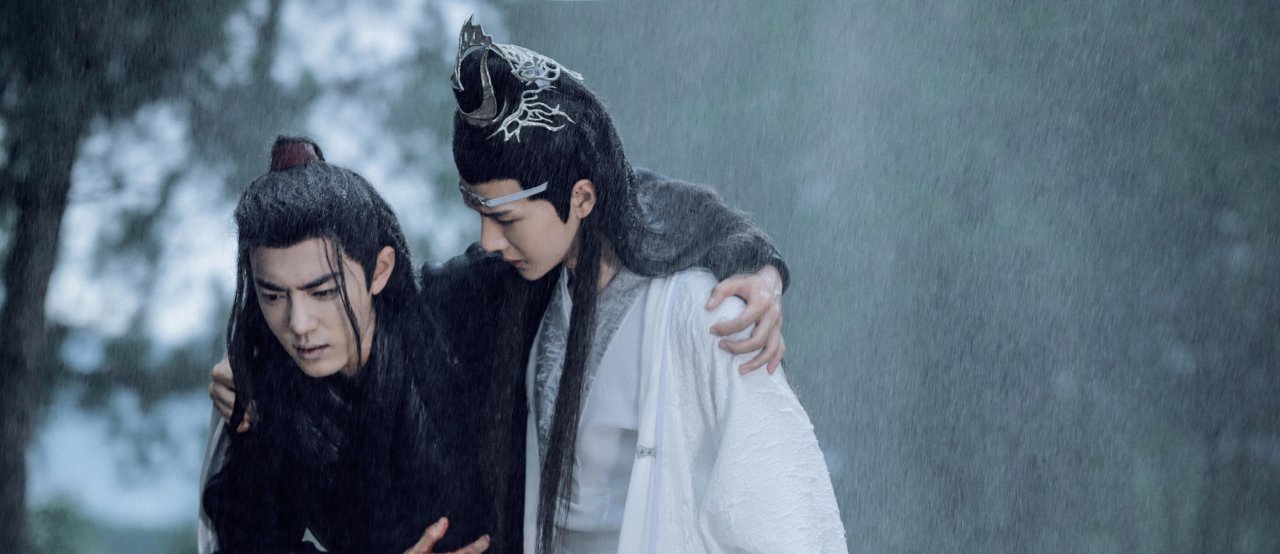 Wei Wuxian and Lan Wangji standing together in The Untamed worldbuilding analysis