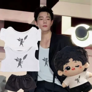 Xiao Zhan Angel Feather Doll T-Shirt | 10cm 15cm 20cm Cotton Doll Clothes